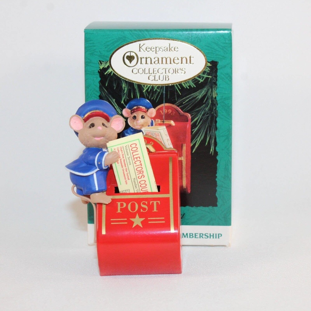 Hallmark "It's In The Mail" Keepsake Handcrafted Ornament 1993